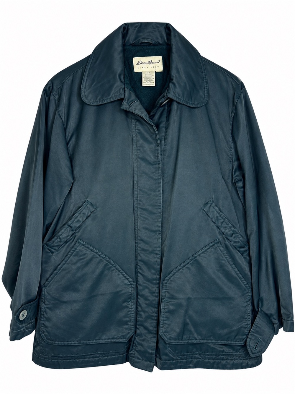 Eddie Bauer Women’s Medium Button Front Utility Jacket Long Sleeve Casual